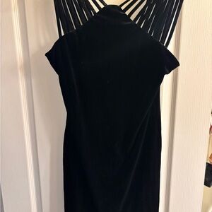 Nicole Miller Black Mini Dress with Strap Detail